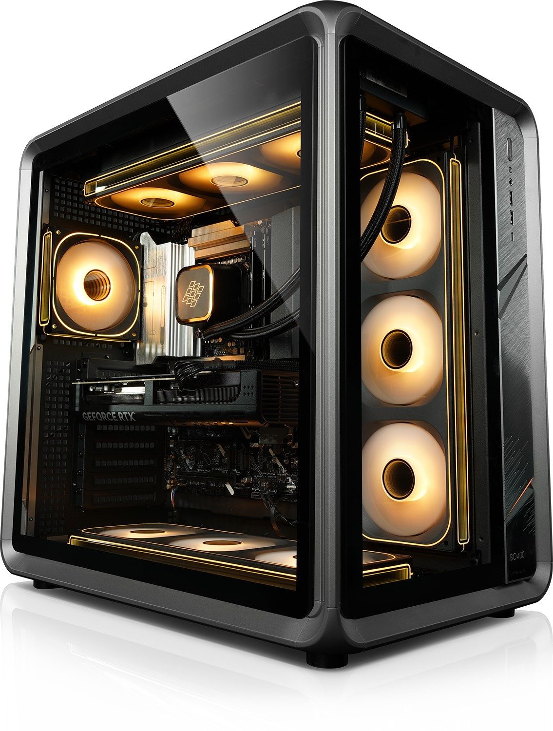Kiebel Orion IX Gaming-PC (AMD Ryzen 9 AMD Ryzen 9 9900X, RTX 5080, 32 GB RAM, 2000 GB SSD, Wasserkühlung, WLAN, ARGB-Beleuchtung)