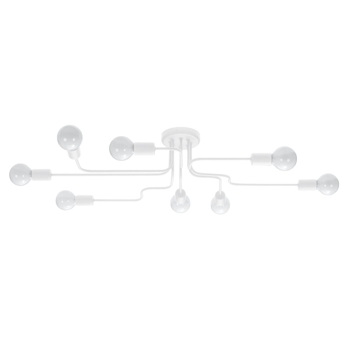 SOLLUX lighting Kronleuchter Kronleuchter Vector 8 Weiß, Nicht enthalten