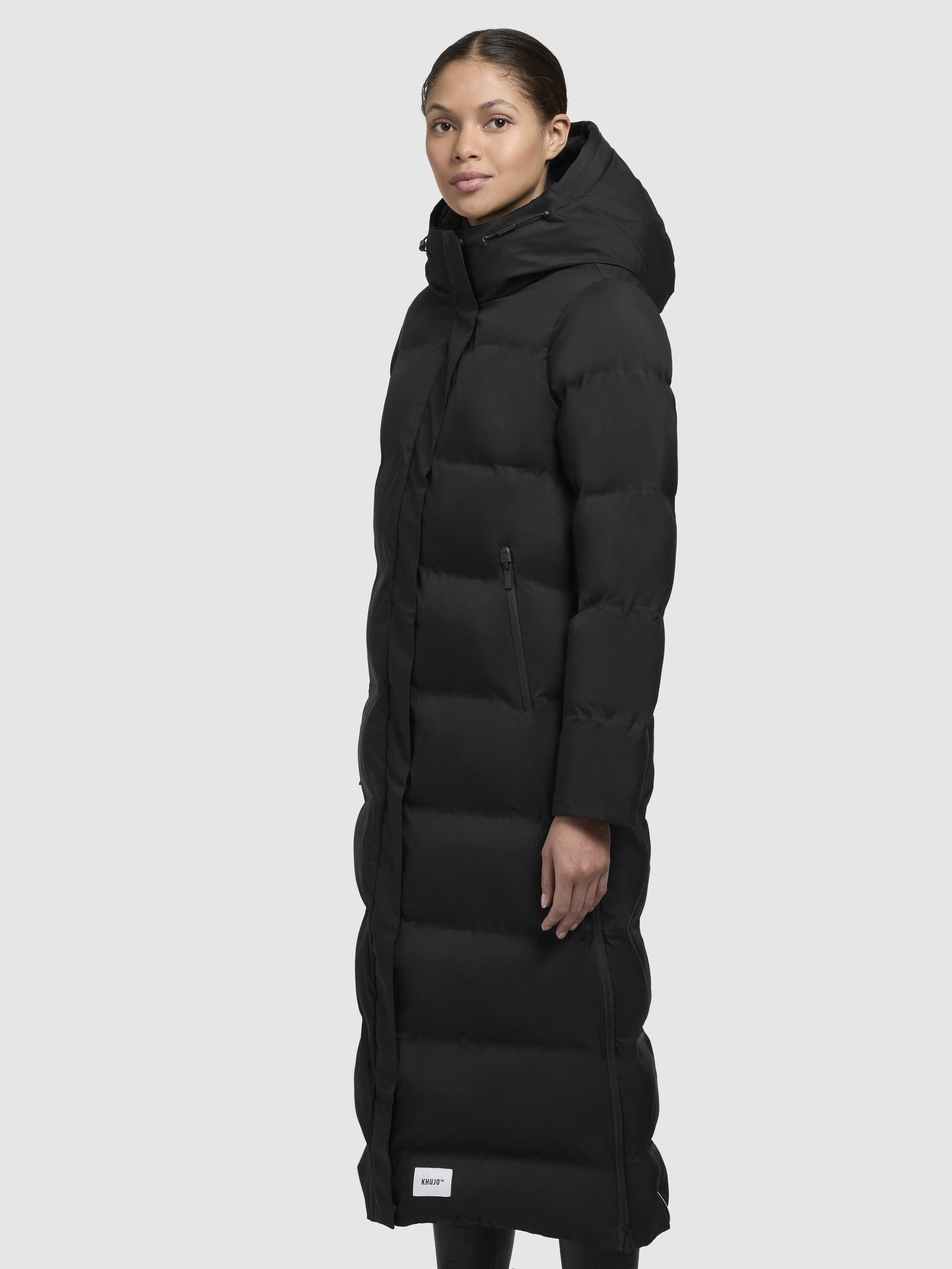 khujo Steppmantel Mayla2-YM Warmer Damen Wintermantel mit großer Kapuze