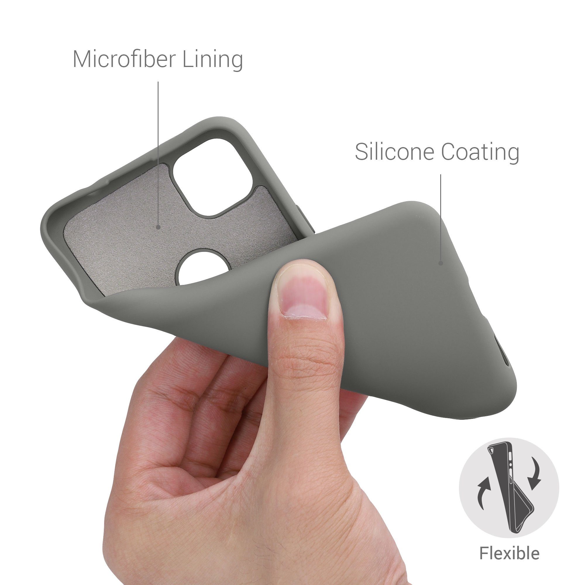 kwmobile Handyhülle Slim Case für Google Pixel 4a, Hülle Silikon Handy - Handyhülle gummiert