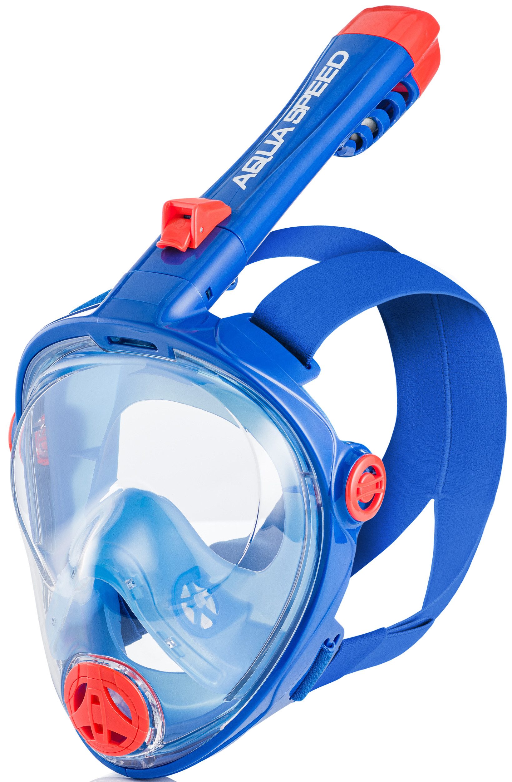 Aqua Speed Schnorchel Kinder 180° Panorama Full Face Schnorchelmaske + Mikrofaser Handtuch (Maske für Kinder, Full Face, Kinderschnorchel, Wassersport-Ausrüstung), Einfache Größenbestimmung: S für 10–12 cm, L für 12–14 cm