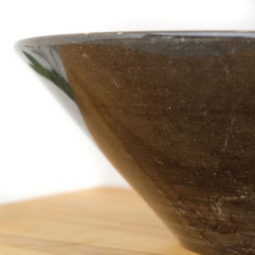 wohnfreuden Aufsatzwaschbecken Andesit Waschbecken CAPING 40 cm schwarz (Kein Set), 3_102428