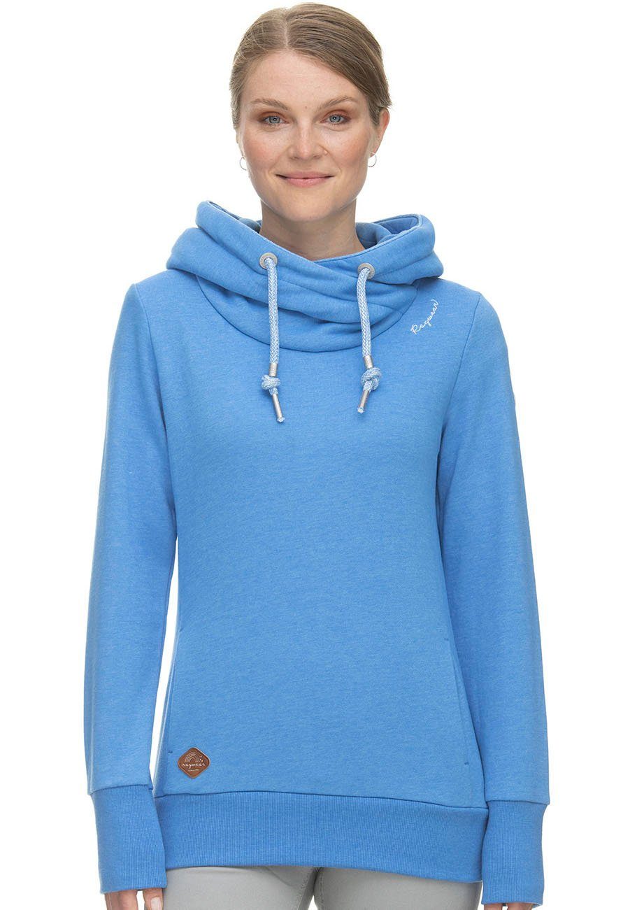 Ragwear Kapuzensweatshirt GRIPY BOLD mit asymmetrischem Schalkragen BLUE | Sweatshirts