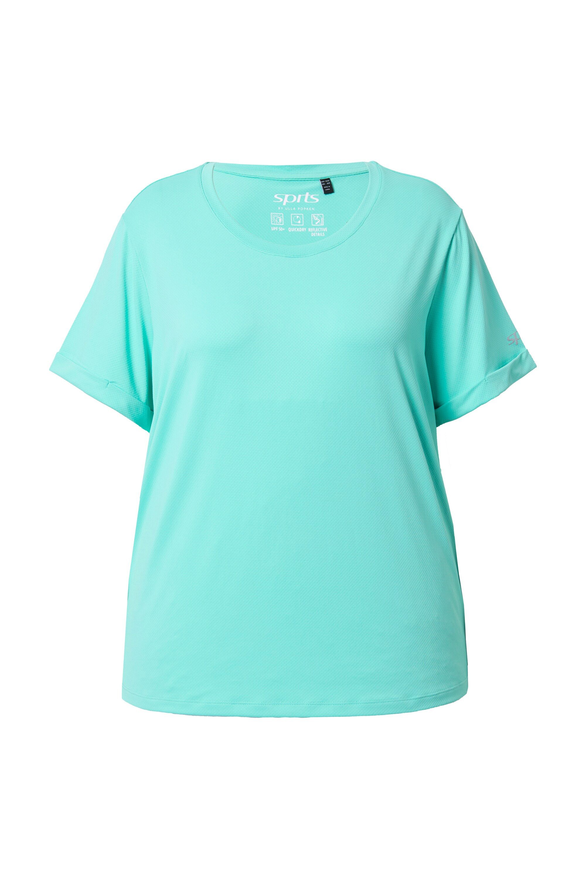 Ulla Popken T-Shirt Funktions-Shirt LSF 50+ Rundhals Halbarm recycelt günstig online kaufen