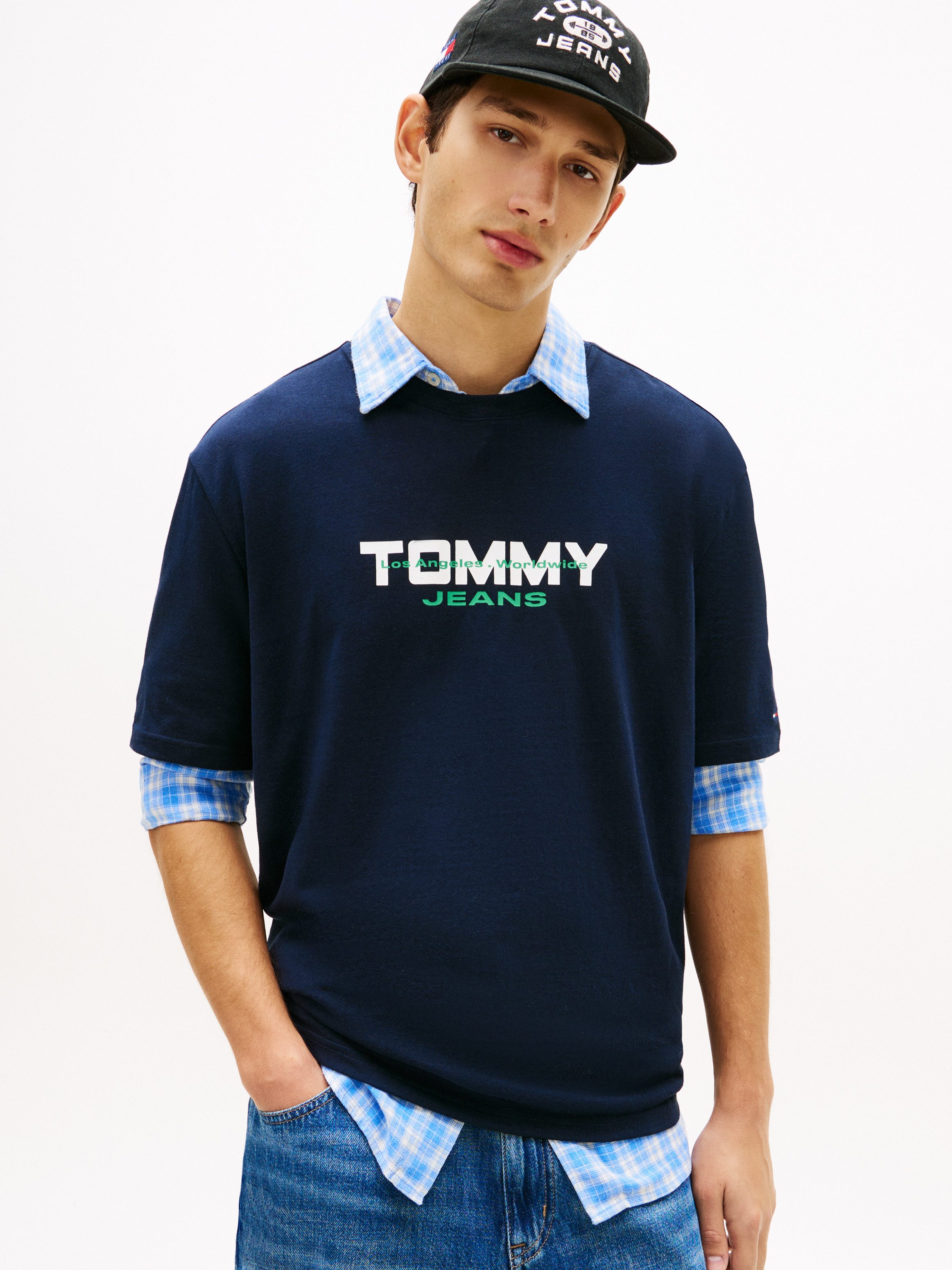 Tommy Jeans T-Shirt TJM 90S BLOCK Relaxed fit mit Rundhalsausschnitt