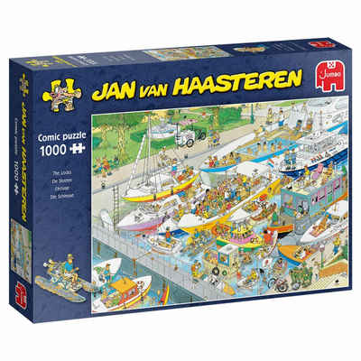 Jumbo Spiele Puzzle Jan van Haasteren - Schleuse 1000 Teile, 1000 Puzzleteile