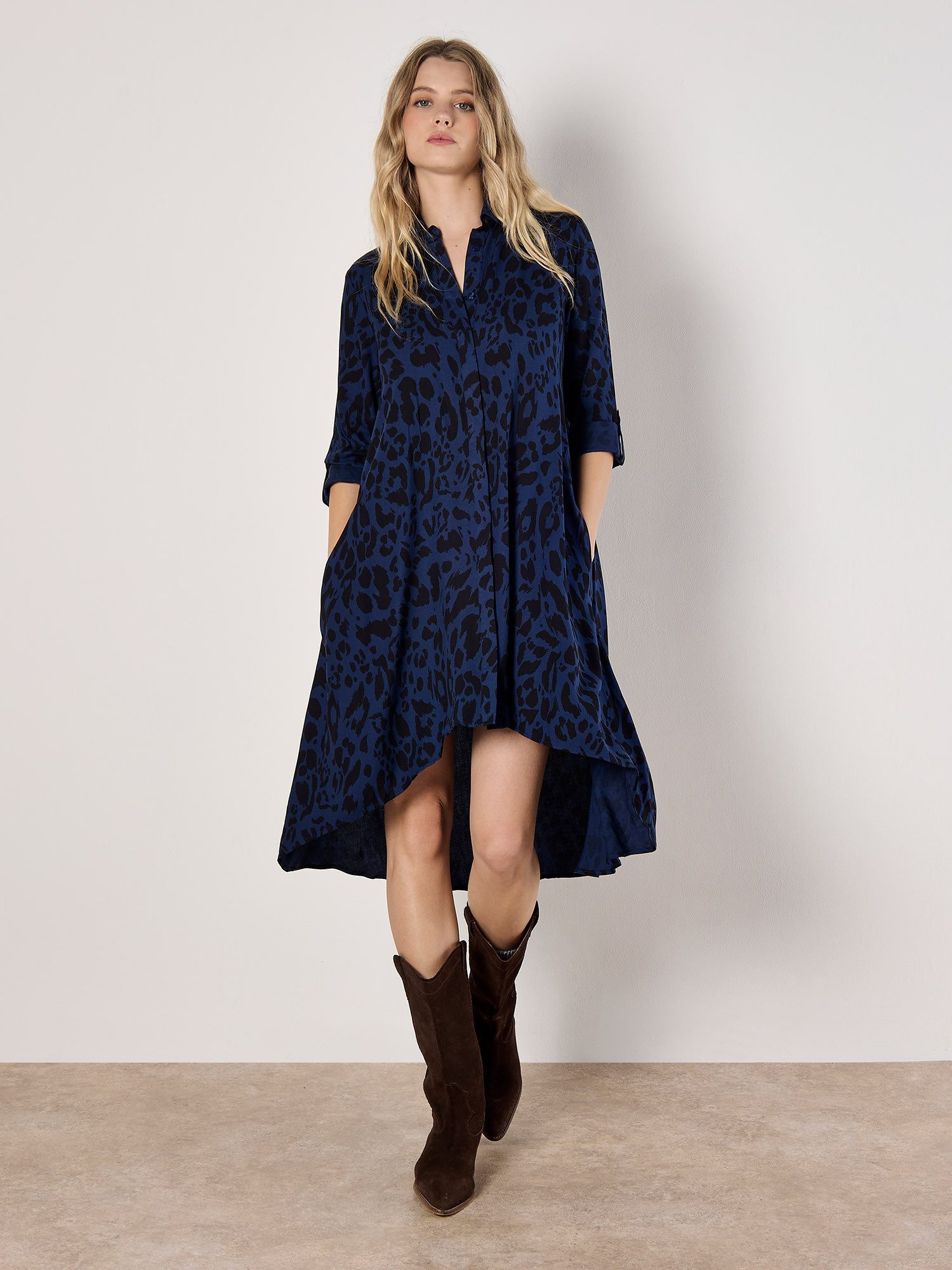 Apricot Minikleid Hemdkleid, (1-tlg) mit Krempelärmeln günstig online kaufen