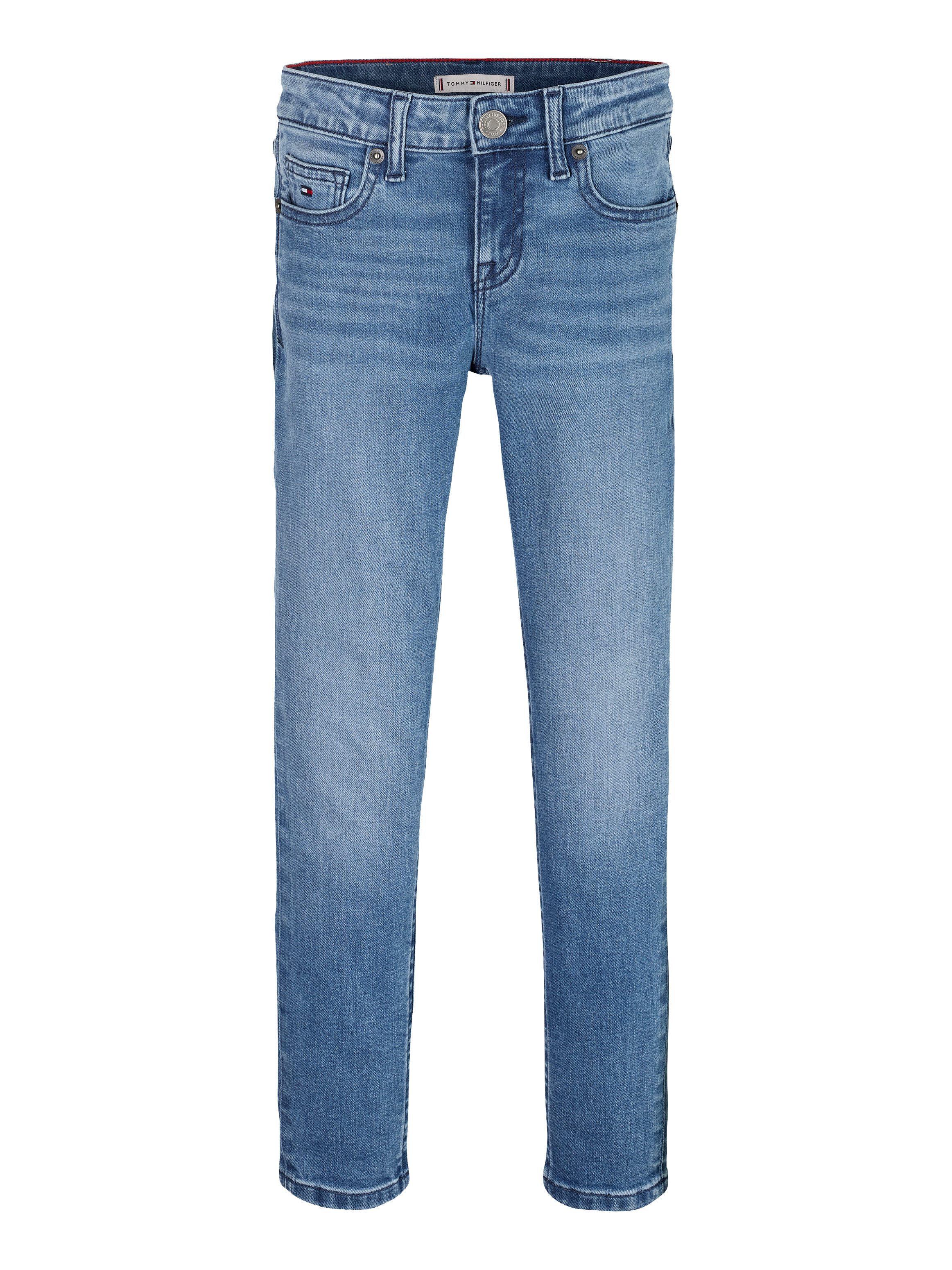 Tommy Hilfiger Skinny-fit-Jeans NORA SKINNY DKBLUE JEANS in blauer Waschung, mit Logo-Badge