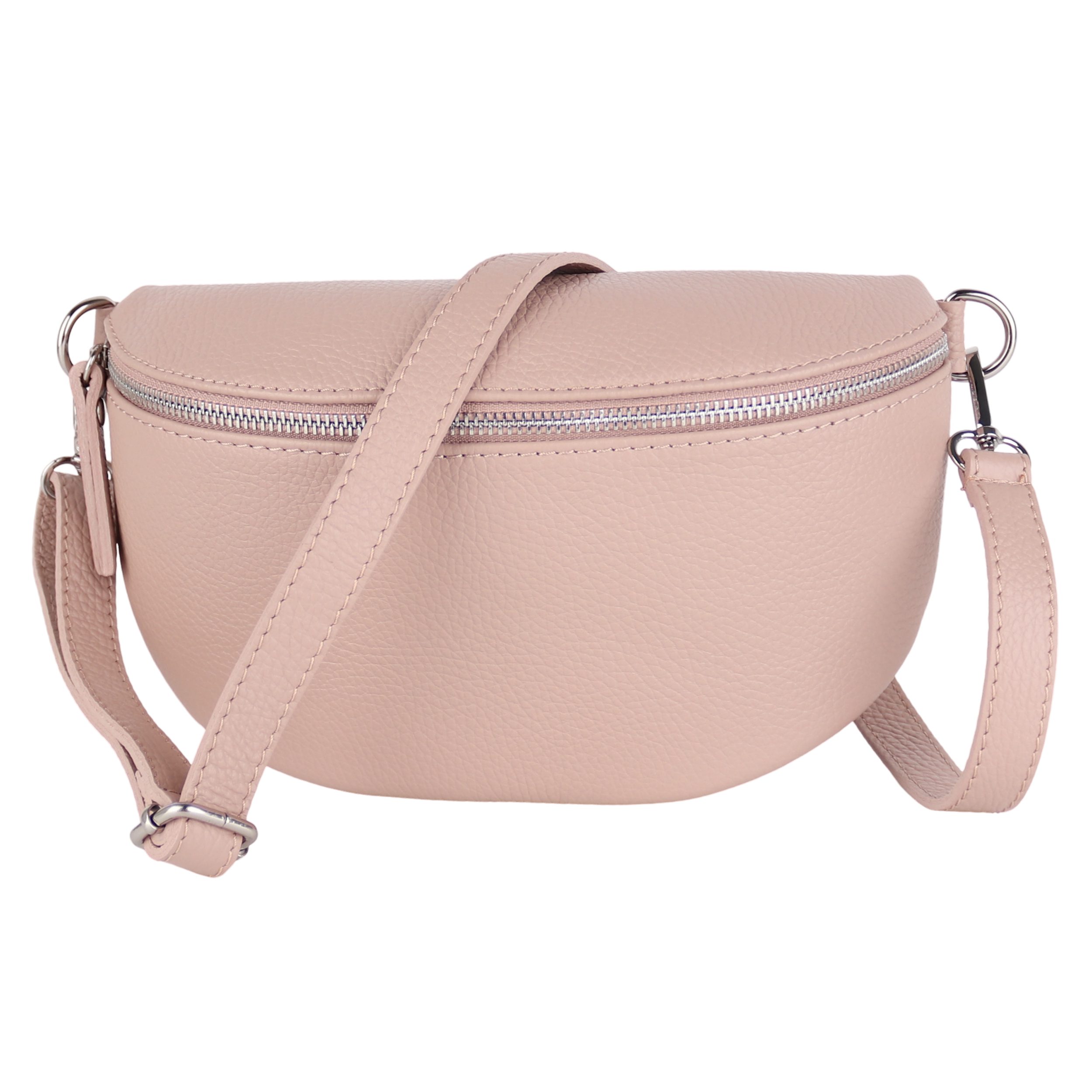 MIRROSI Bauchtasche Damen, Echtleder, Leder, Made in Italy, Umhängetasche, Brusttasche, (Schultertasche für jeden Anlass (1 Tasche & 1 Gurt), 3 Größen auswählbar), Crossbody Bag, Damen Taschen verstellbaren Schulterriemen