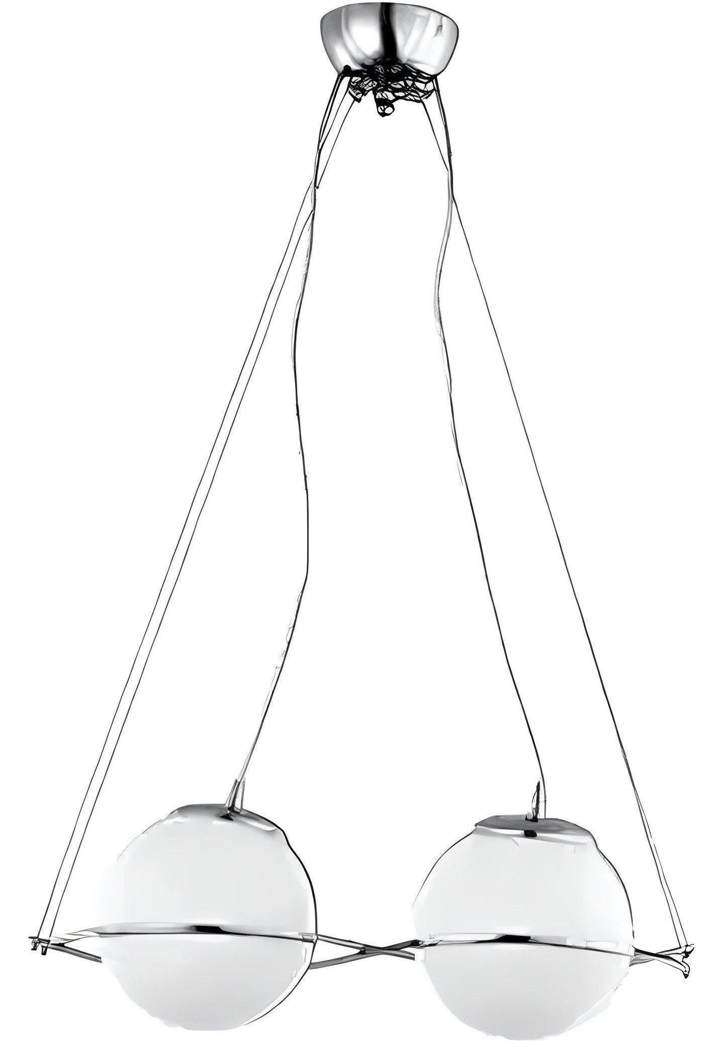 Xlmoebel Hängeleuchte Kandelaber Deckenleuchte in Weiß und Silber mit elegantem Design, Keine Funktionen, Hergestellt in Europa