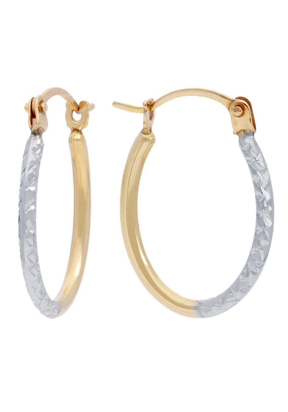 Paar Creolen Schmuck Geschenk Gold 375 Ohrschmuck Creole