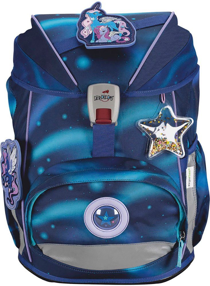 DerDieDas® Schulranzen ErgoFlex, Luna (Set, 5-tlg), aus recycelten Material