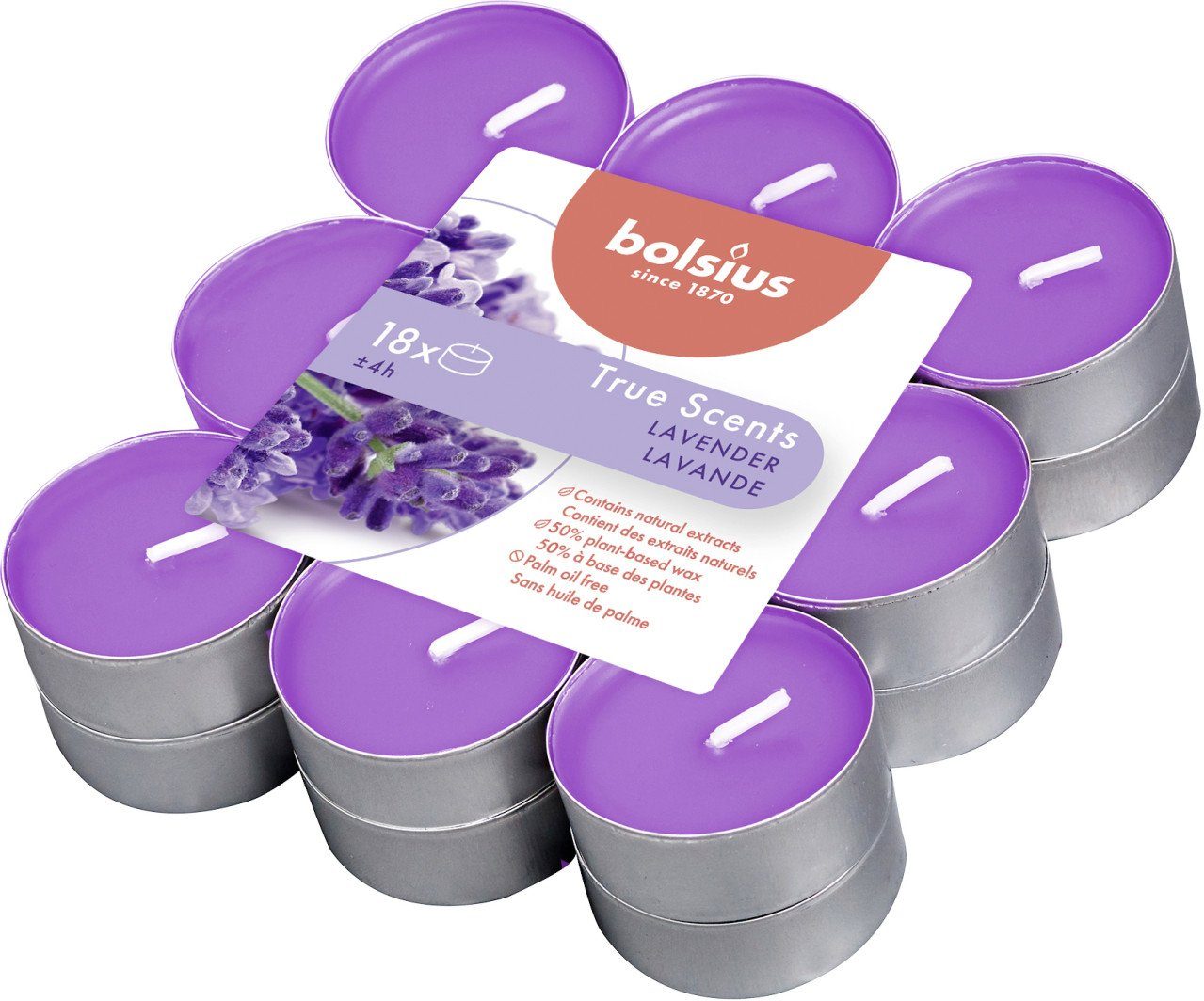 Bolsius Teelicht Bolsius Duftteelichter Lavendel, Höhe günstig online kaufen