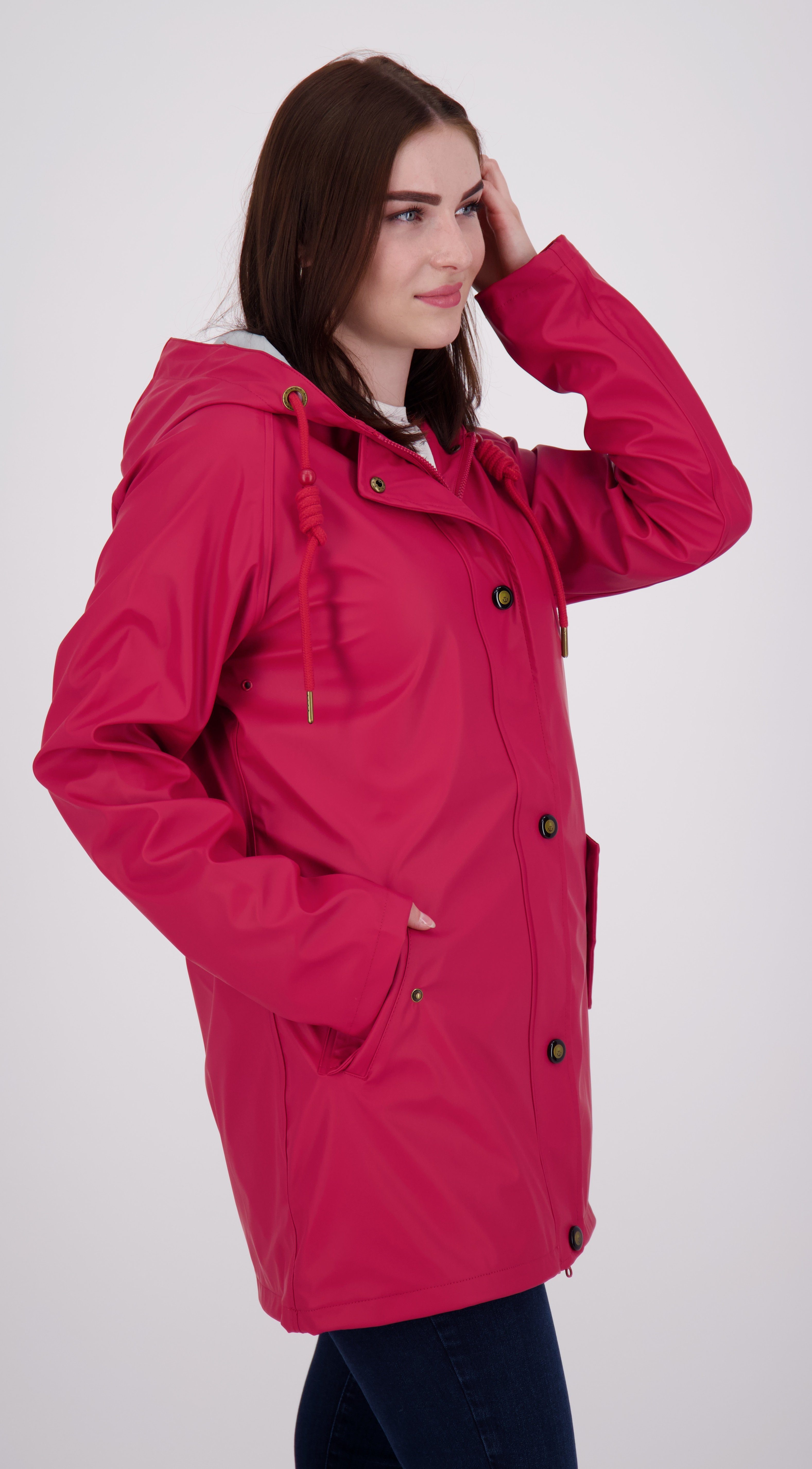 red erhältlich Auch Friesennerz Großen Regenjacke DEPROC NEW Größen WOMEN in Active CS #ankergluthimmel