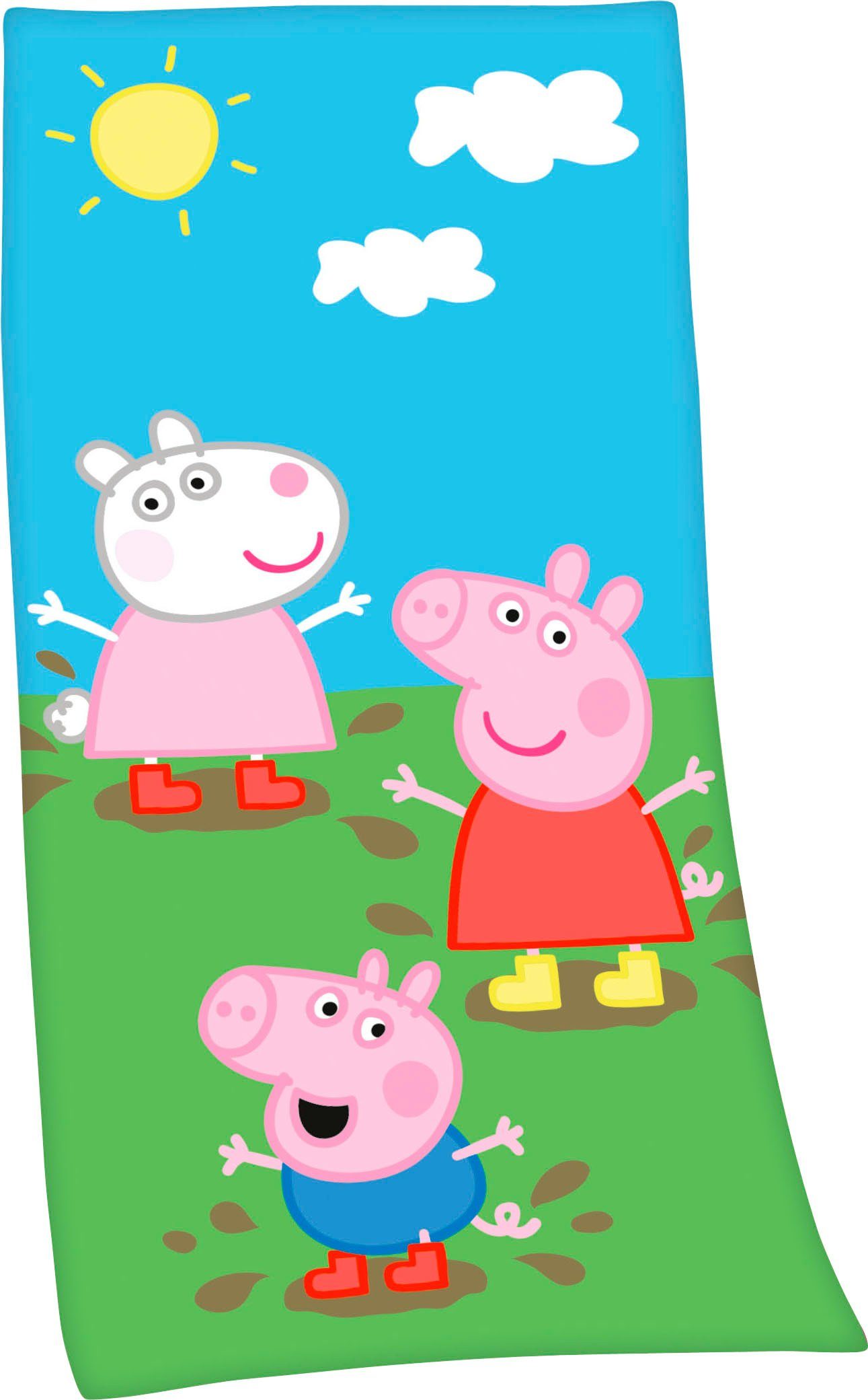 Badetuch Peppa Pig Velourstuch, Velours (1-St), günstig online kaufen