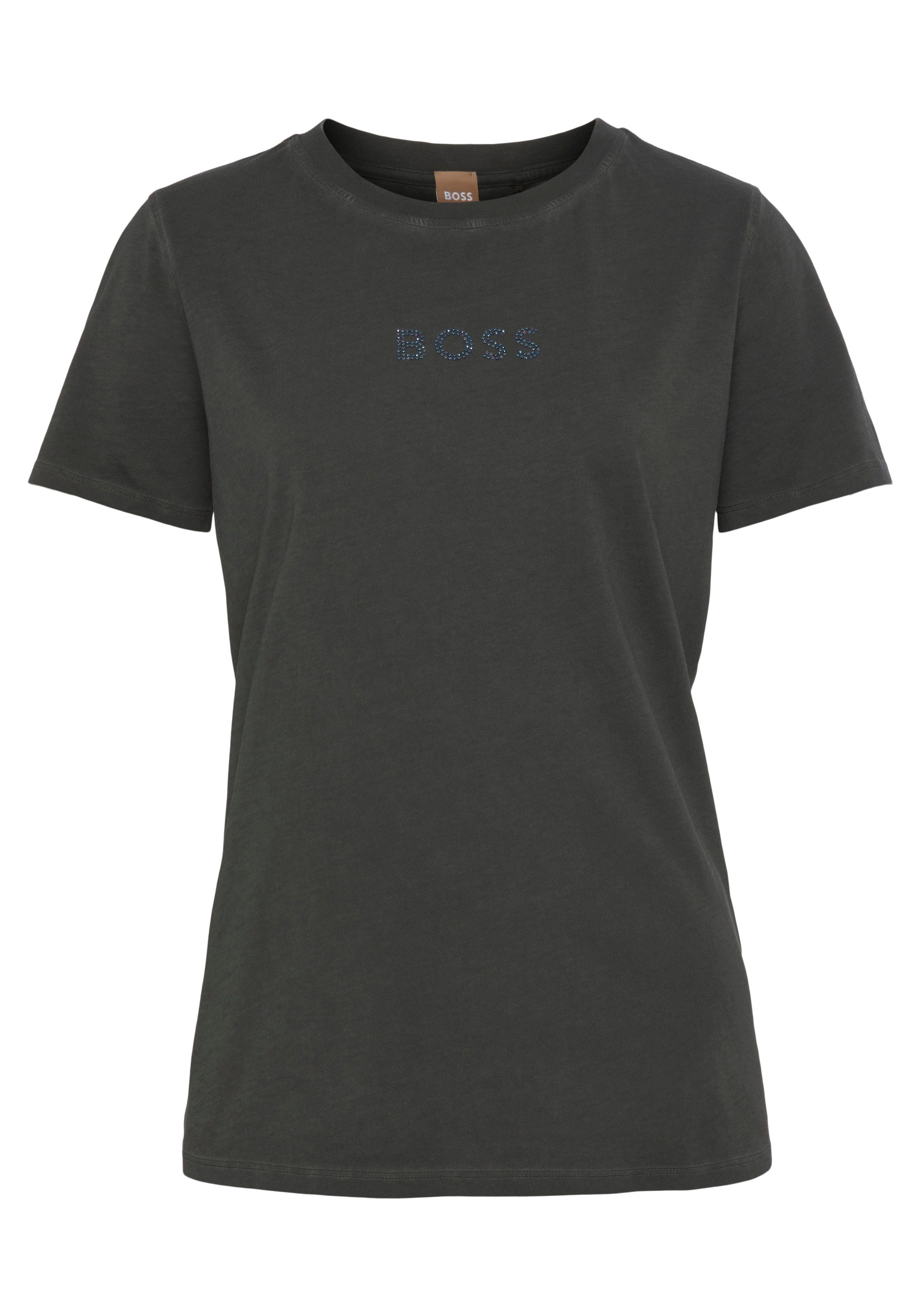 BOSS ORANGE T-Shirt C_ElogoSp (001) 10228667 BOSS-Logoschriftzug mit Schwarz 01