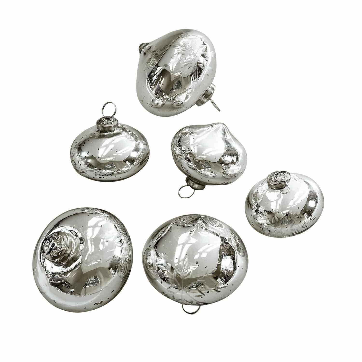 Mirabeau Christbaumschmuck Weihnachtskugeln 6er Set Isaulie silber, none