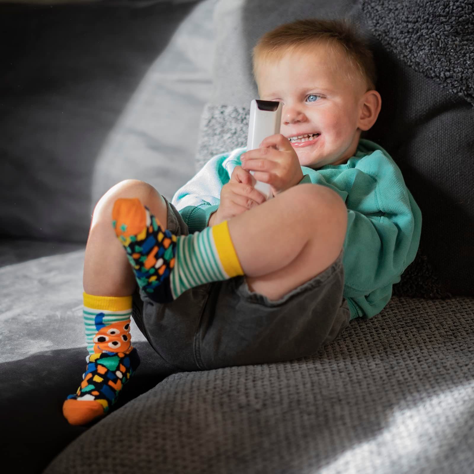 Antirutschsocken ABS-Socken 3-Paar, (Packung, Baby 2 Set) Größen Außerirdische Junge Stoppersocken Kinder Geschenk Bunte Soxo
