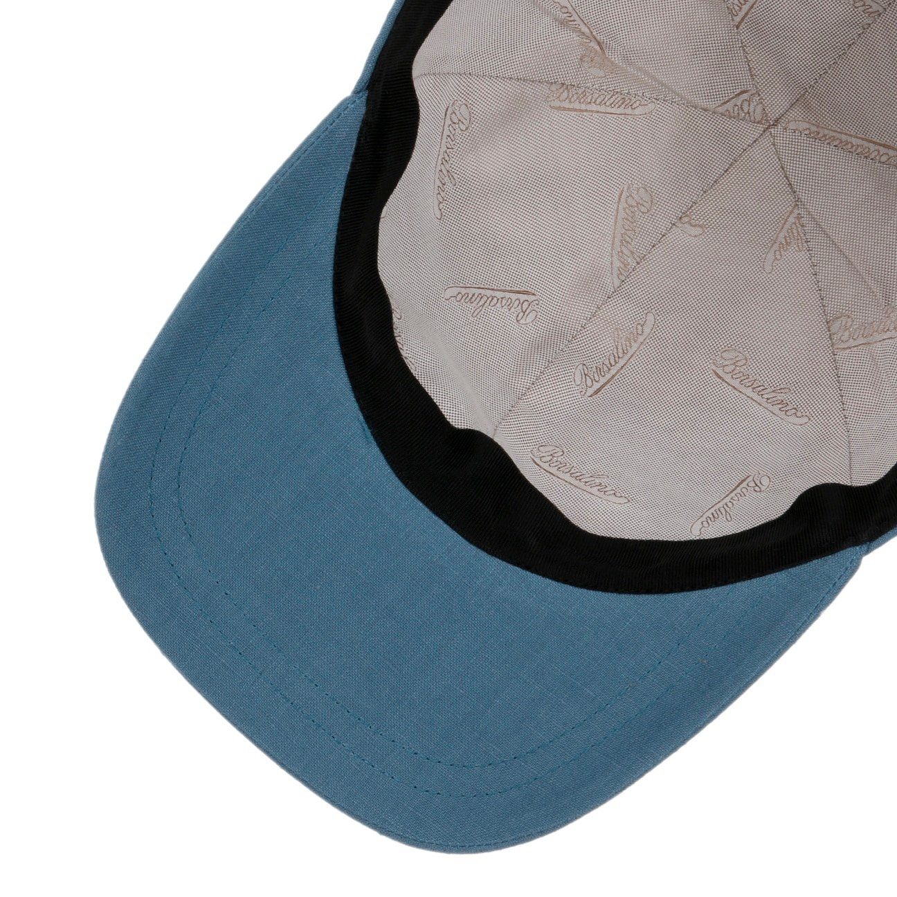 (1-St) Italy Schirm, Basecap in mit Borsalino Baseball blau Made Cap