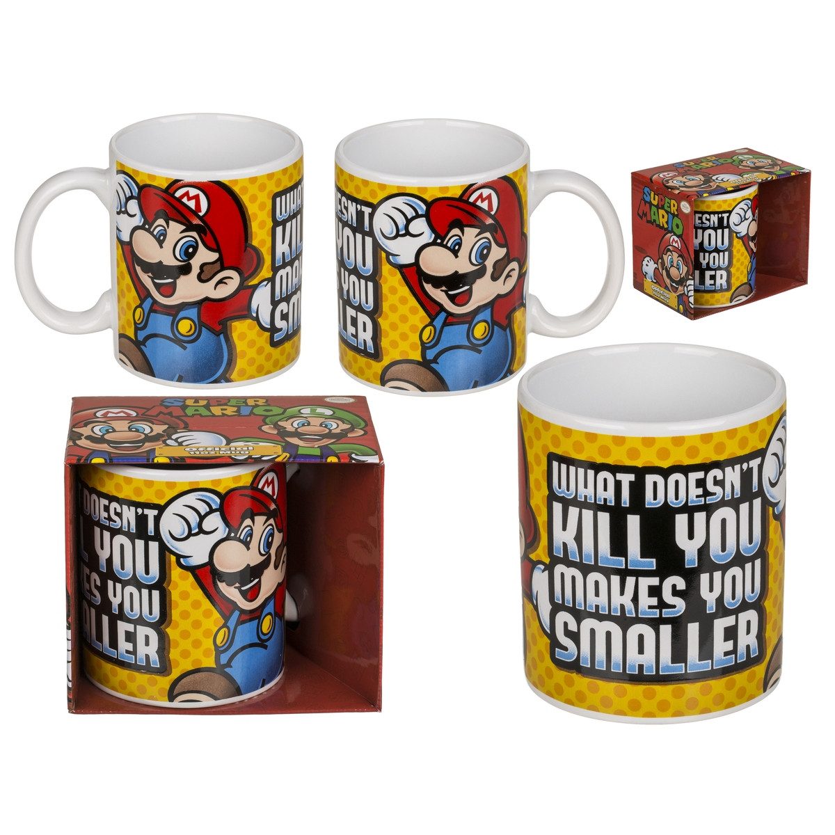 Out of the Blue Tasse Tasse Super Mario What Doesn't Kill You Makes You Smaller gelb 325ml