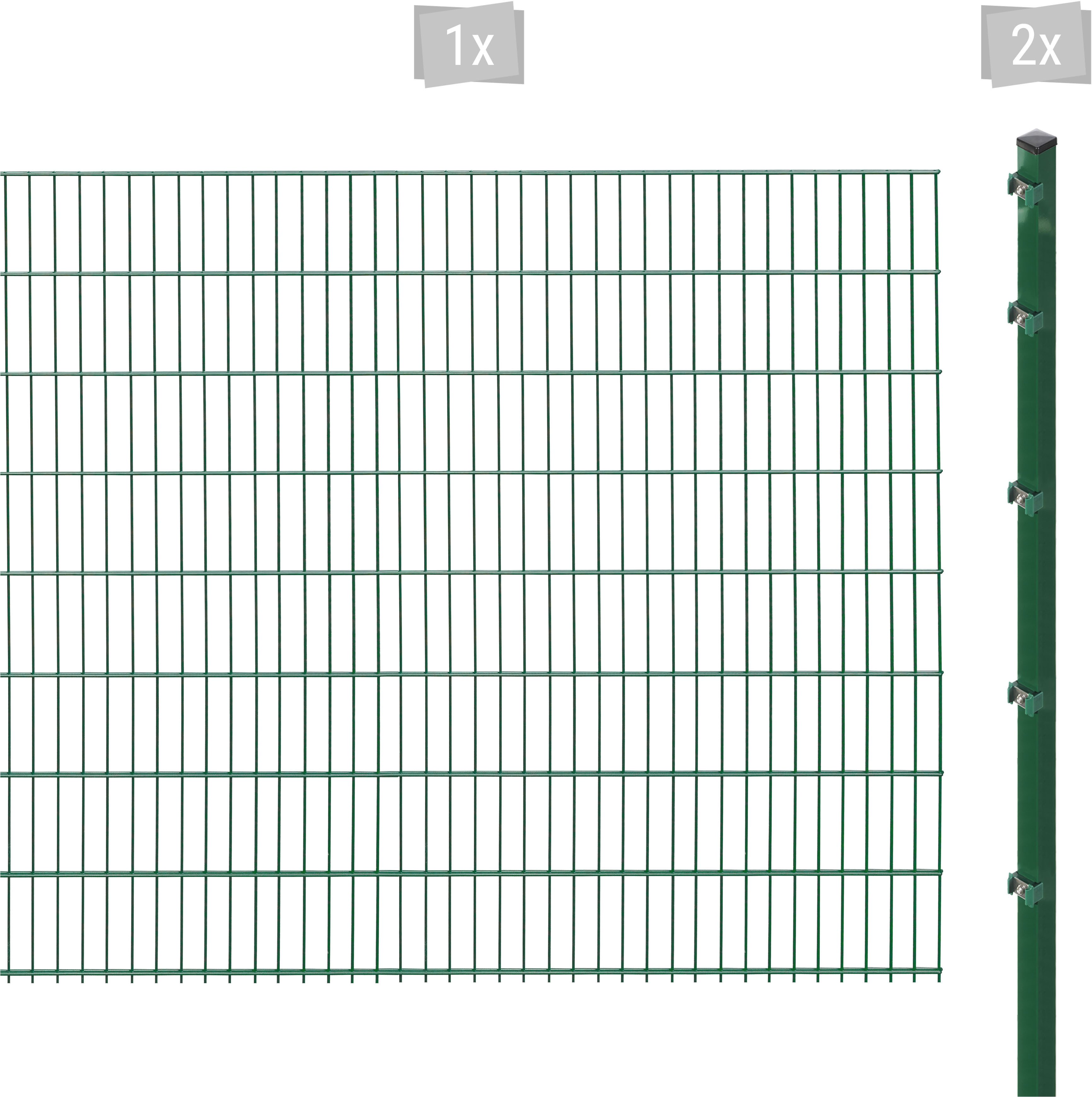 Arvotec Doppelstabmattenzaun ESSENTIAL 163 zum Einbetonieren, (Set, 3-St), Zaunhöhe 163 cm, Zaunlänge 2 - 60 m