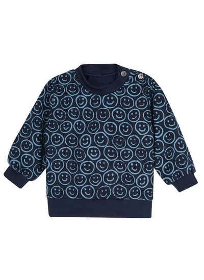 Trigema Sweatshirt mit fröhlichem Smiley-Muster