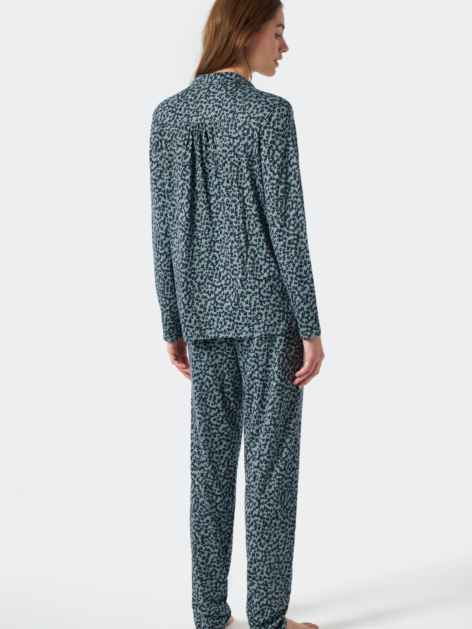 Fit Blau Schiesser Classic Pyjama Comfort