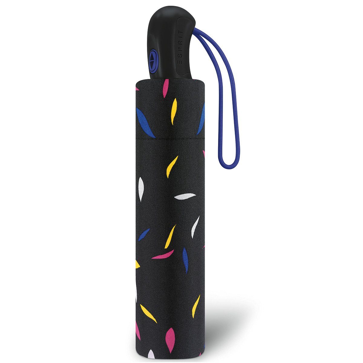 Esprit Taschenregenschirm Easymatic light Little Leaves Black Automatik Reg günstig online kaufen