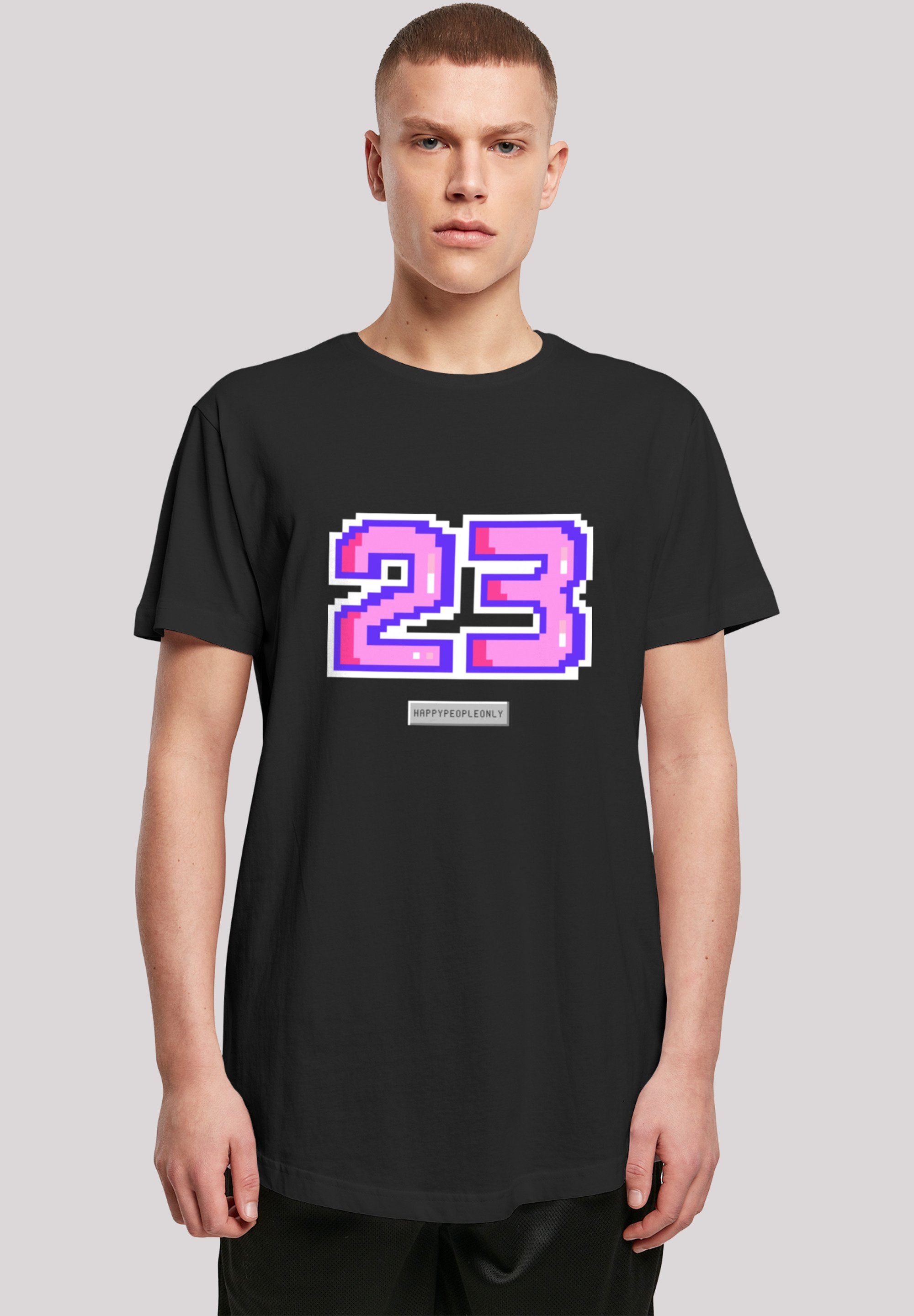F4NT4STIC T-Shirt Pixel 23 pink Print schwarz