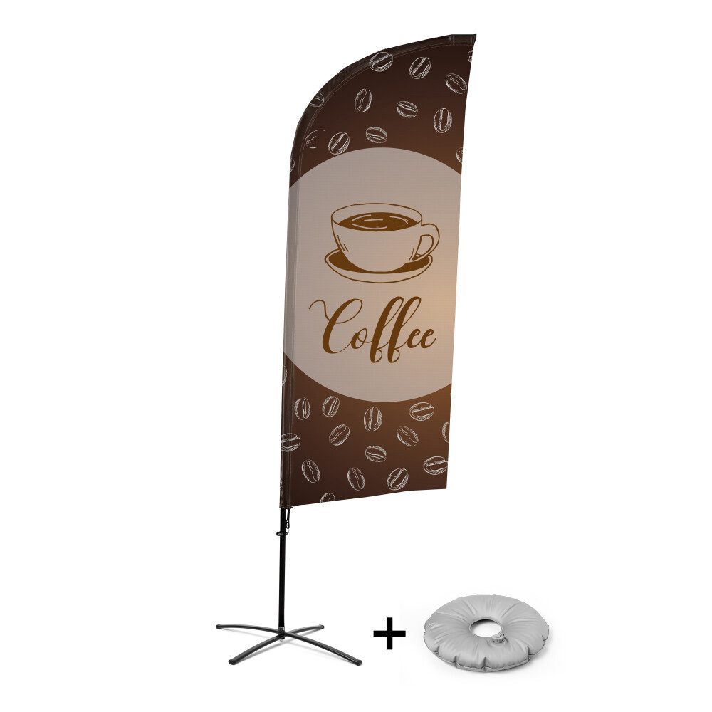 Showdown Displays Standregal Showdown Displays Beachflag - Komplett-Set - Kaffee - Englisch - Kreuz, 1-tlg.