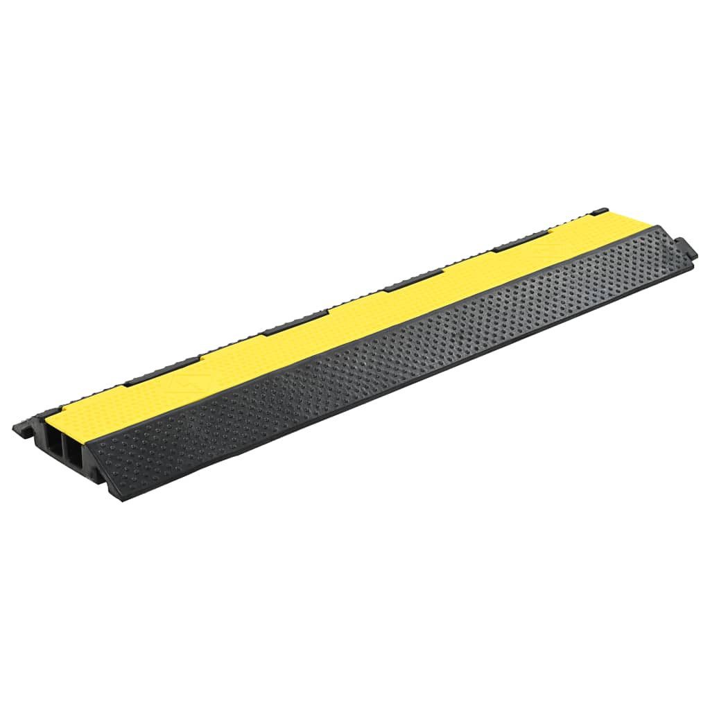 Parkschwelle Kabelbrücke Überfahrschutz 2 Kanäle Gummi 101,5 cm