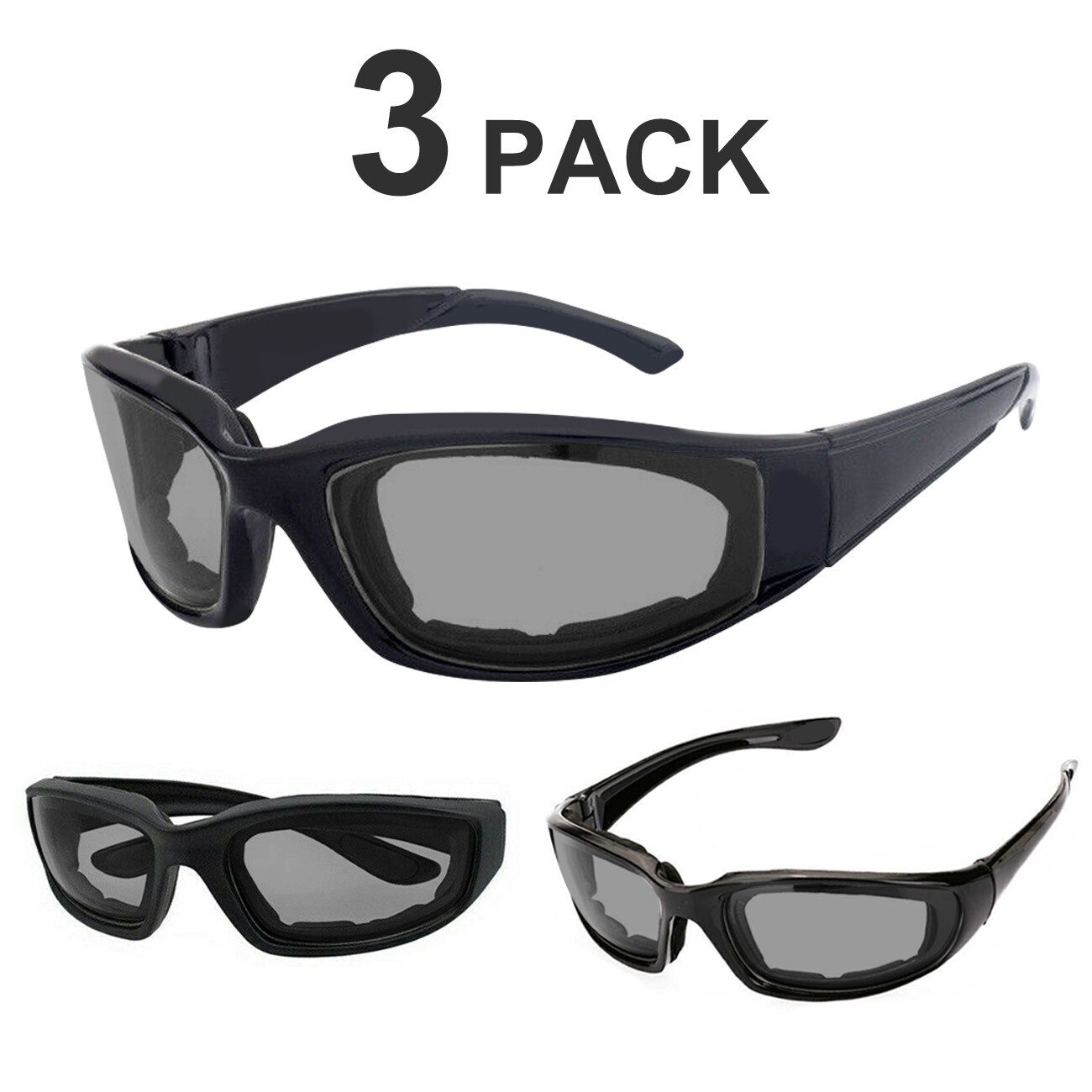FANNOU Fahrradbrille, (3-St), Sportbrille Fahrradbrille, Windresistente Schutzbrille für den Sport