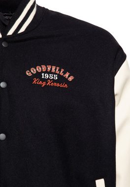 KingKerosin Kapuzensweatjacke Goodfellas Beer mit Leder sowie hochwertiger plakativer Stickerei