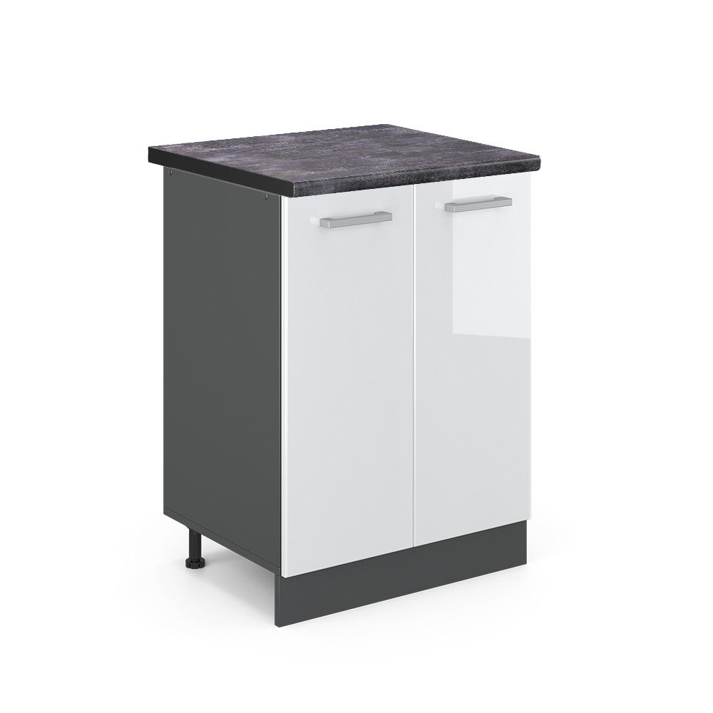 Vicco Unterschrank R-Line, Weiß Hochglanz/Anthrazit, 60 günstig online kaufen