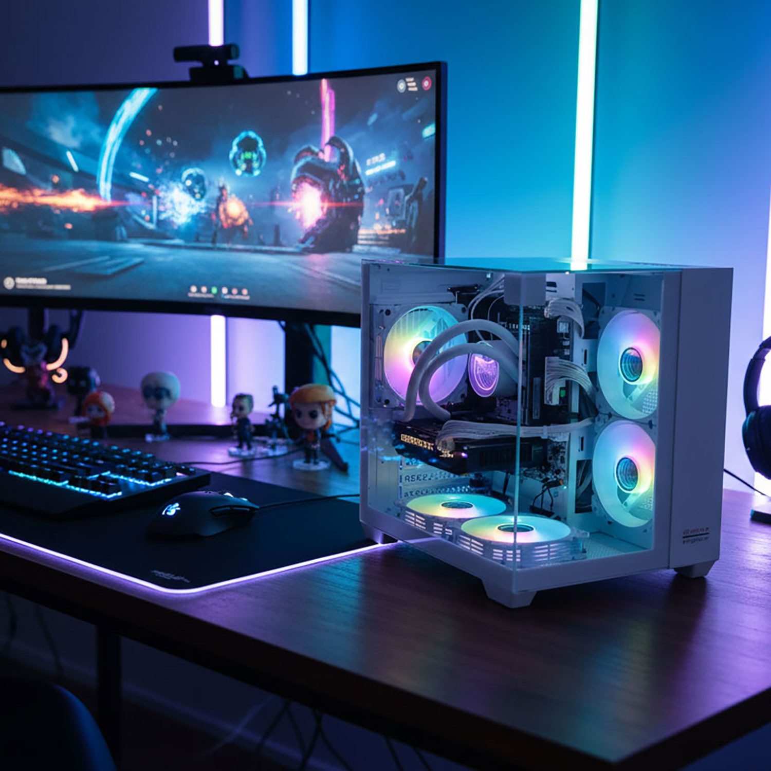 Chronicle GAMING PC TRIORAMA RTX 3050 32GB 500GB Wasserkühlung Weiß PC (Intel INTEL XEON E5, NVIDIA RTX 3050 6 GB, 32 GB RAM, 500 GB SSD, Wasserkühlung)