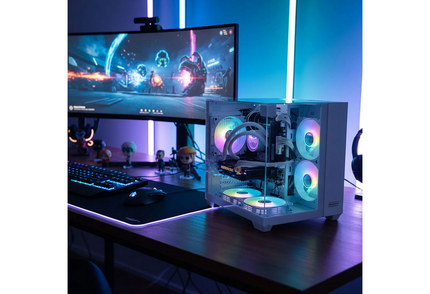 Chronicle GAMING PC TRIORAMA RTX 3050 32GB 500GB Wasserkühlung Weiß PC (Intel INTEL XEON E5, NVIDIA RTX 3050 6 GB, 32 GB RAM, 500 GB SSD, Wasserkühlung)
