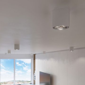 etc-shop LED Einbaustrahler, Leuchtmittel nicht inklusive, Spots Deckenleuchte Aufbauspot GU10 Deckenlampe skandinavisch weiß