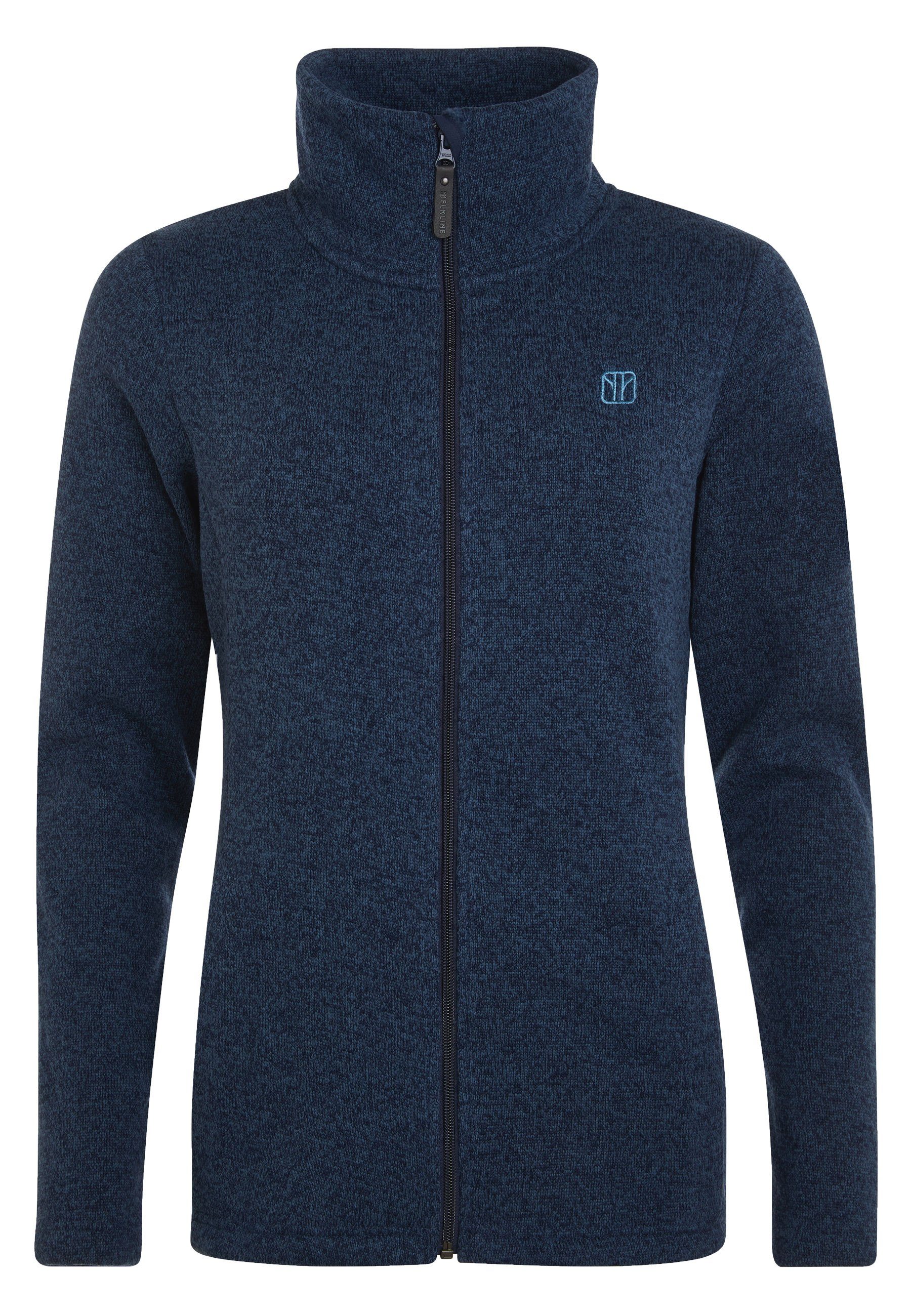 Elkline Fleecejacke Wonderland melierter, glatter Strickfleece