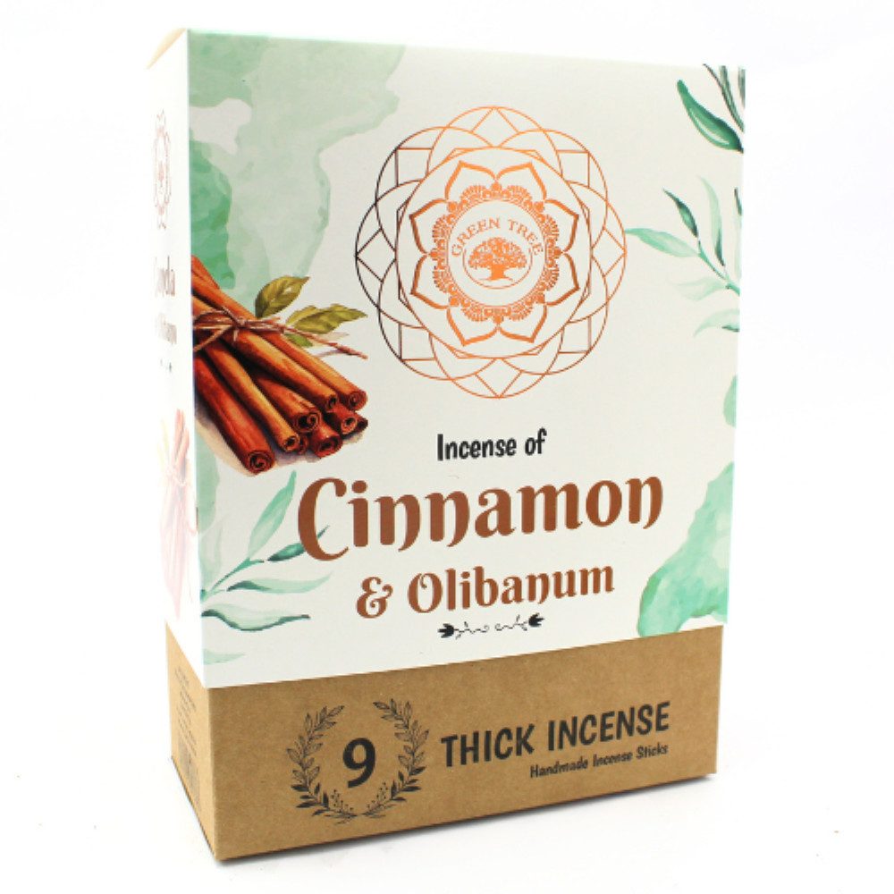 Green Tree Räucherstäbchen Green Tree Cinnamon & Olibanum Botanical Incense, 9 dicke Stäbchen