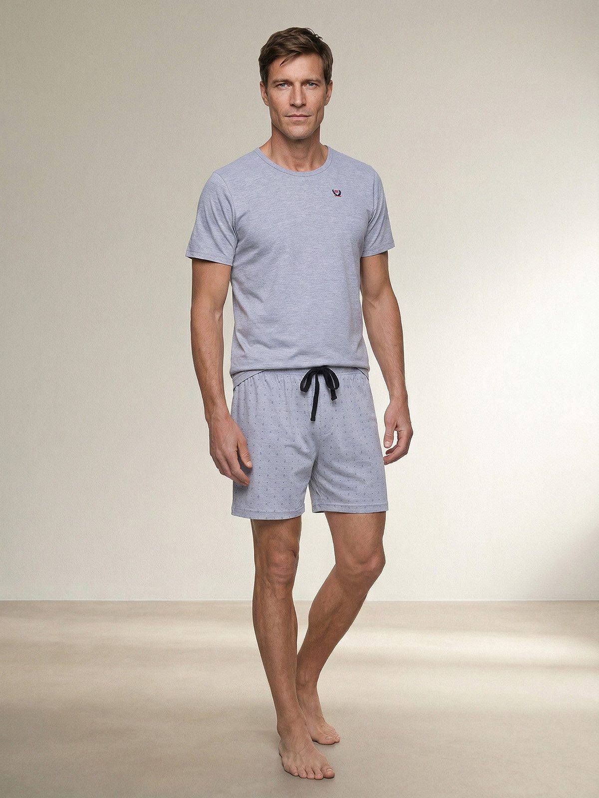 Henry Terre Shorty Paul Zweig Design Pyjama Set Kurz - Shorts