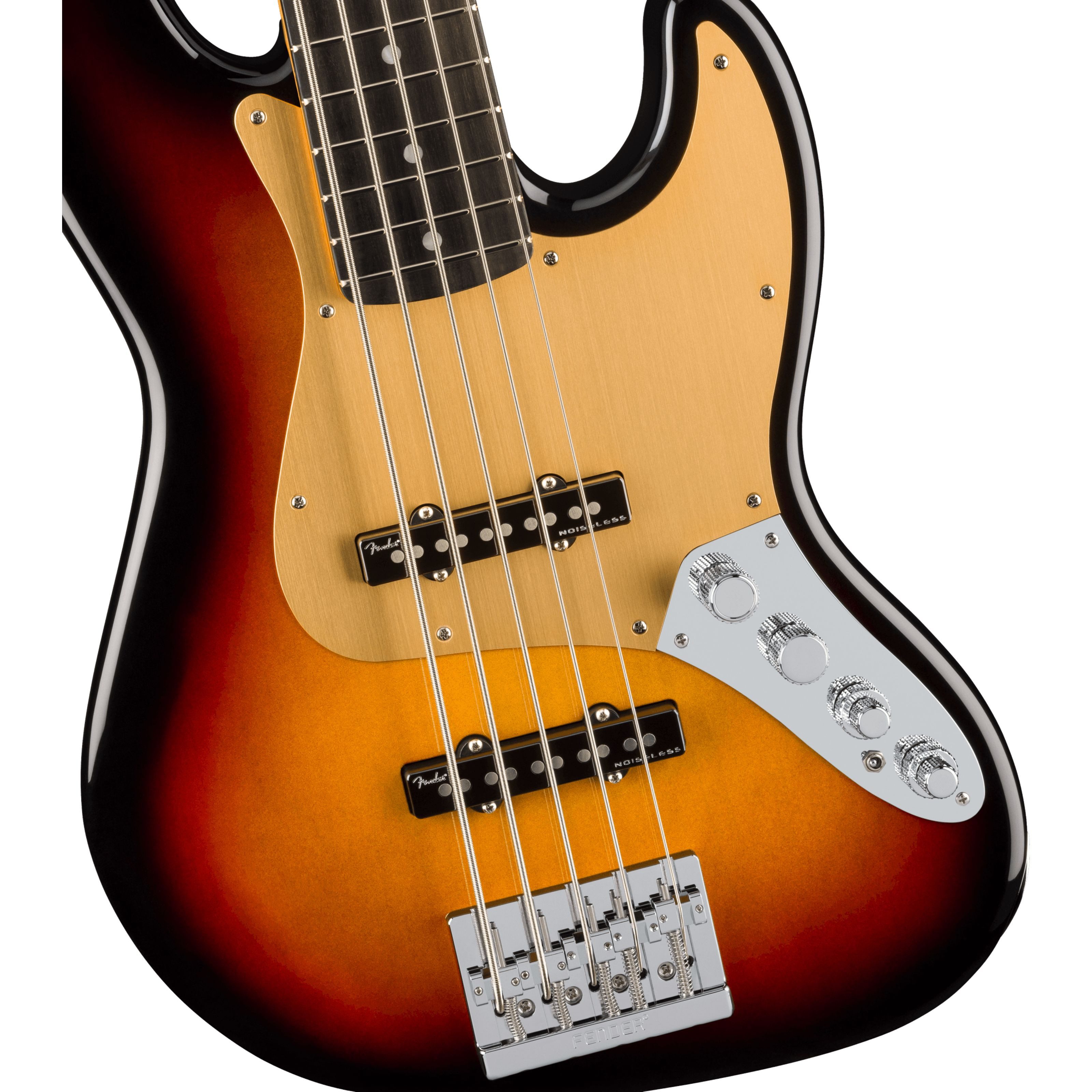 Fender E-Bass, E-Bässe, 5-Saiter E-Bässe, American Ultra II Jazz Bass V EB Ultraburst - E-Bass