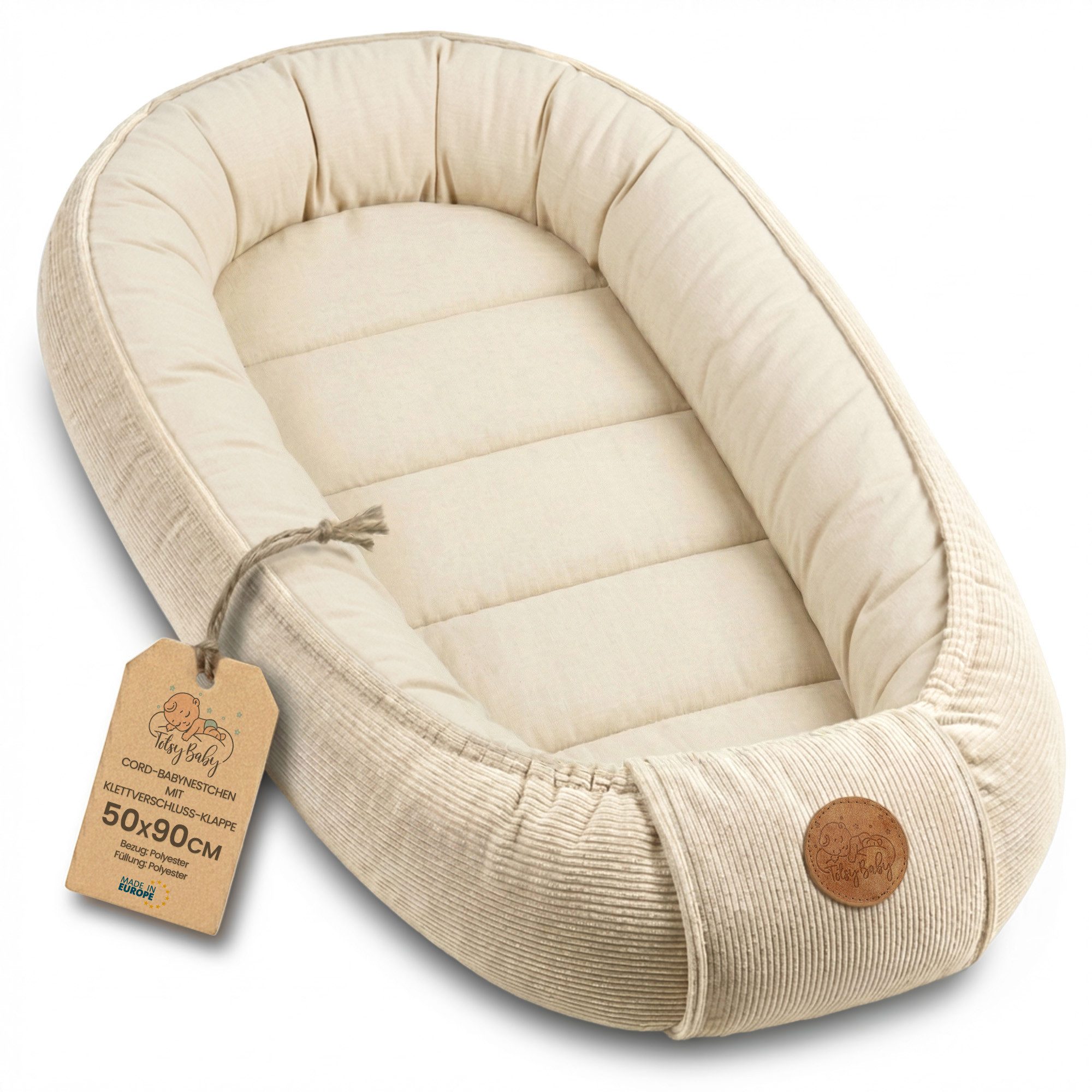 Totsy Baby Kuschelnest Nestchen Baby - Babynestchen Neugeborene Babynest für kinderbett