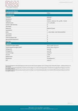 PKM vollintegrierbarer Geschirrspüler, GSP9-5FI, 9 l, 9 Maßgedecke, Reinigungstemperaturen 45 / 50 / 60 / 65 °C