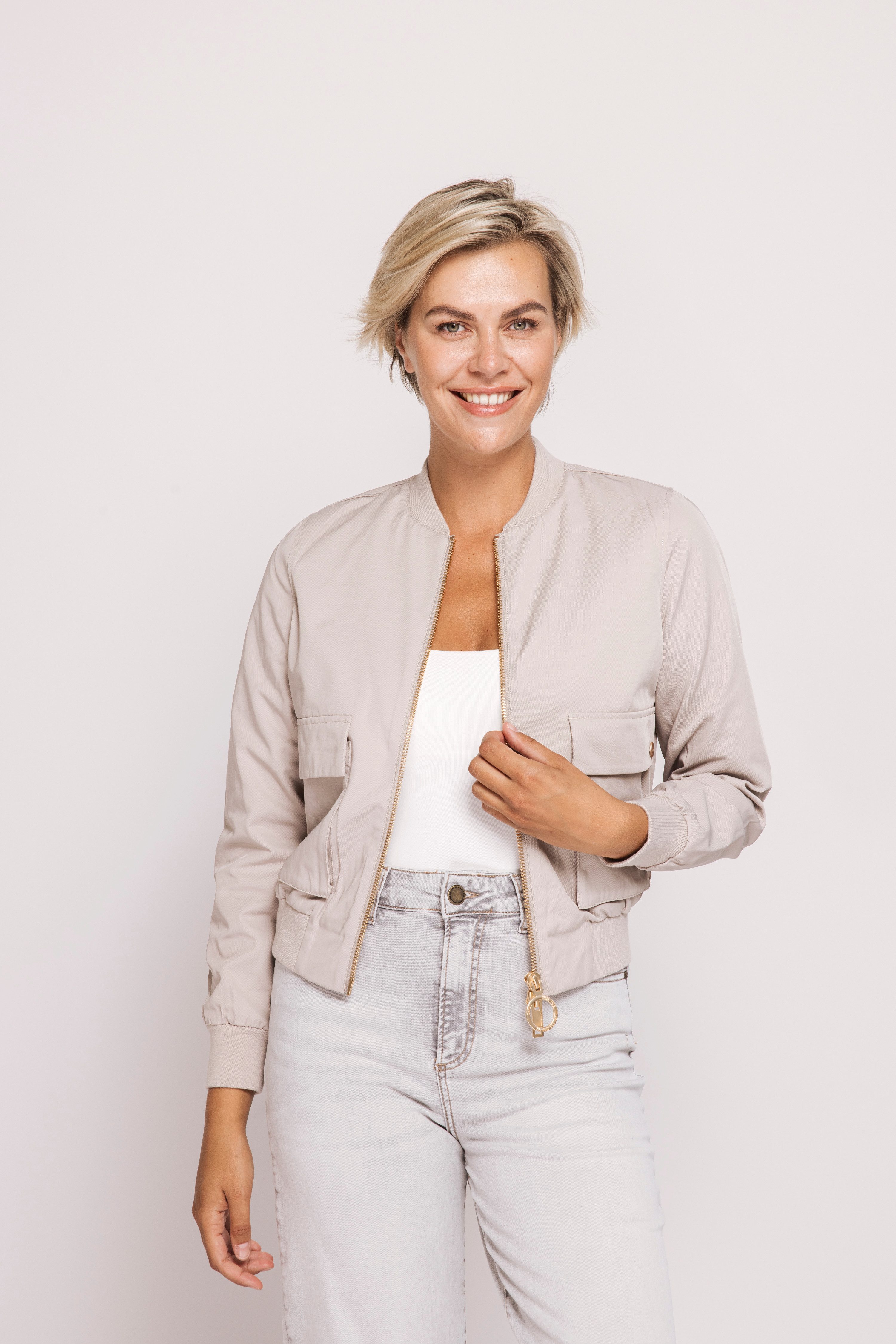 Zhrill Blouson ZHJULIE in Unifarbe günstig online kaufen