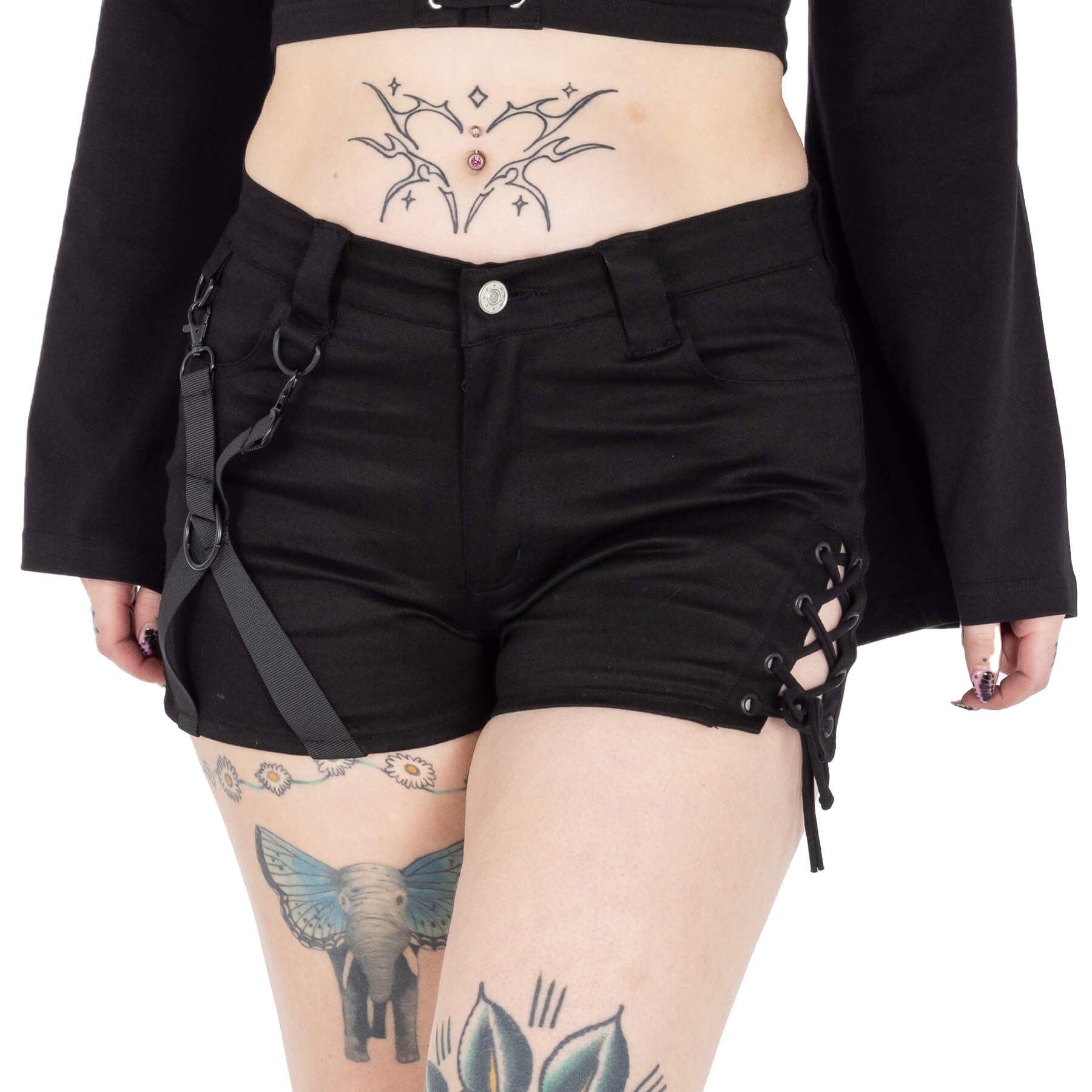 Chemical Black Shorts Kindra Gothic Goth günstig online kaufen