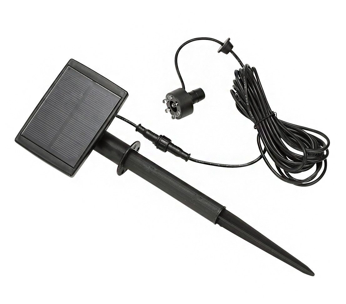 Dehner LED Solarleuchte Solar LED-Universalbeleuchtung, Ø 3 cm, Kunststoff, Warmweiß