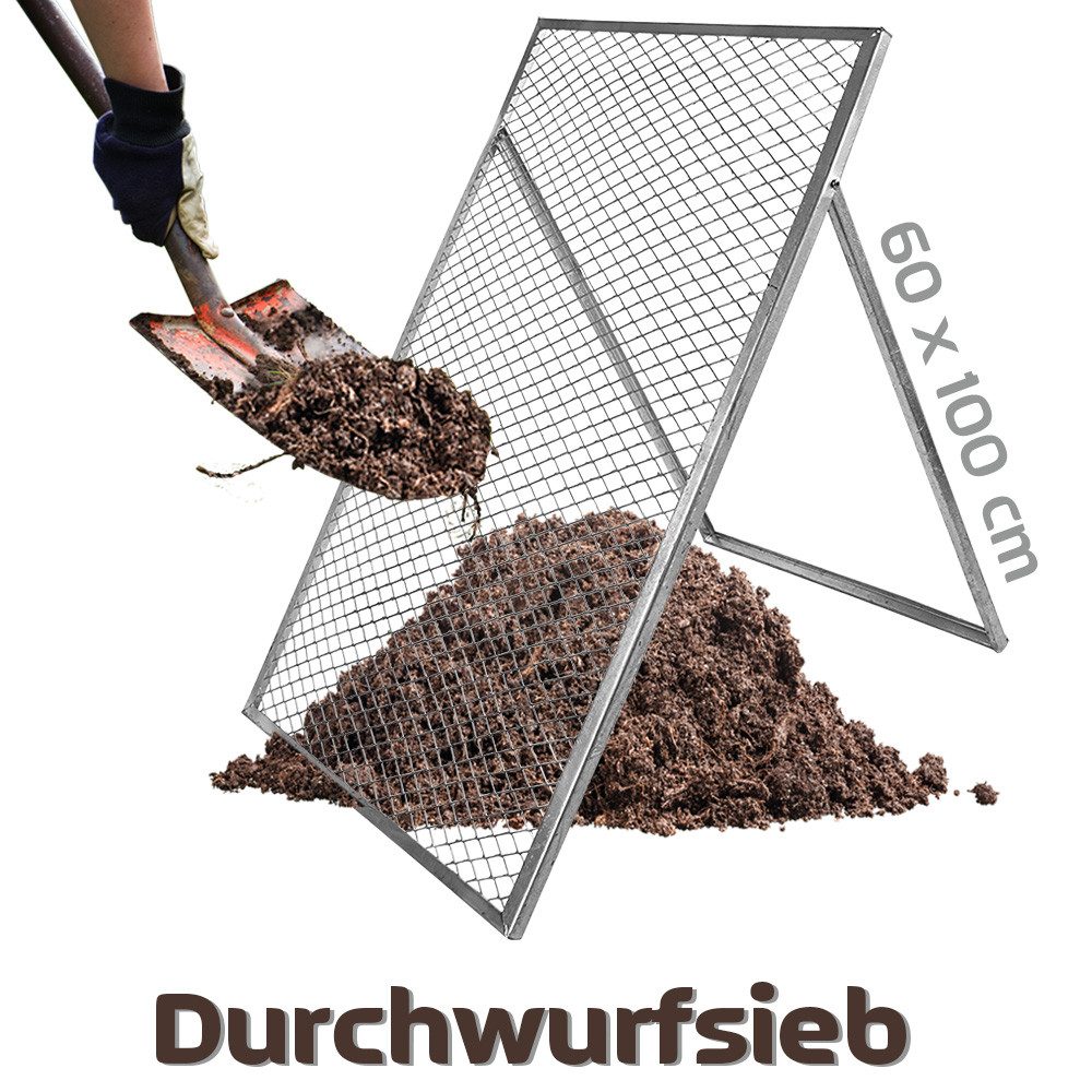 V2Aox Komposter Durchwurfsieb Durchwurfgitter Gitter Sieb Kompost Gartensieb 60x100 cm