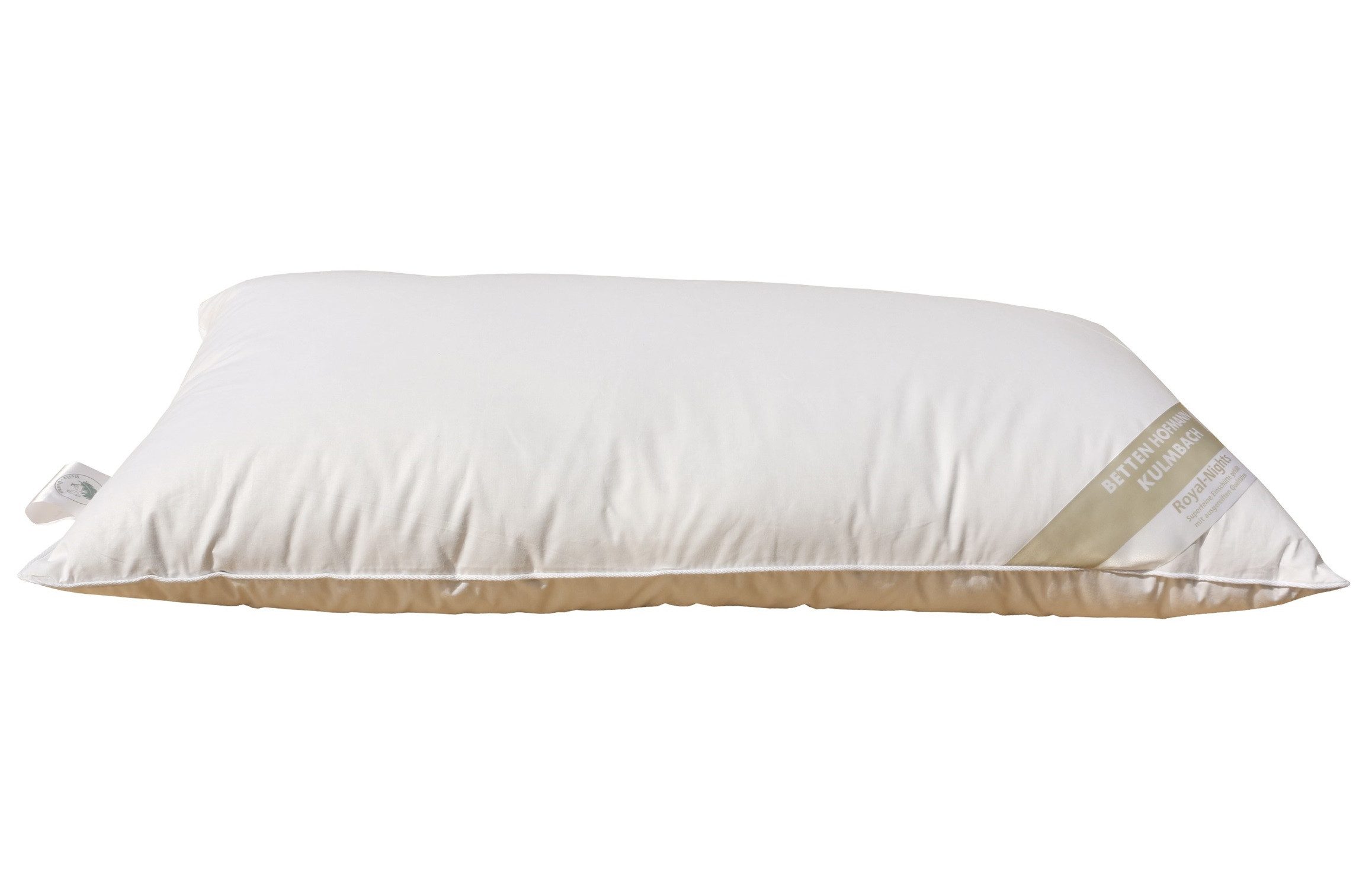 Betten Hofmann 3-Kammer-Kopfkissen Betten Hofmann Luxus Dreikammer Kopfkissen 40x80 cm weich und stützend, Füllung: 100% Federn, 100% Daunen, Bezug: 100% Baumwolle, Seitenschläfer, Rückenschläfer, weich und unterstützend, made in Germany, allergikergeeignet
