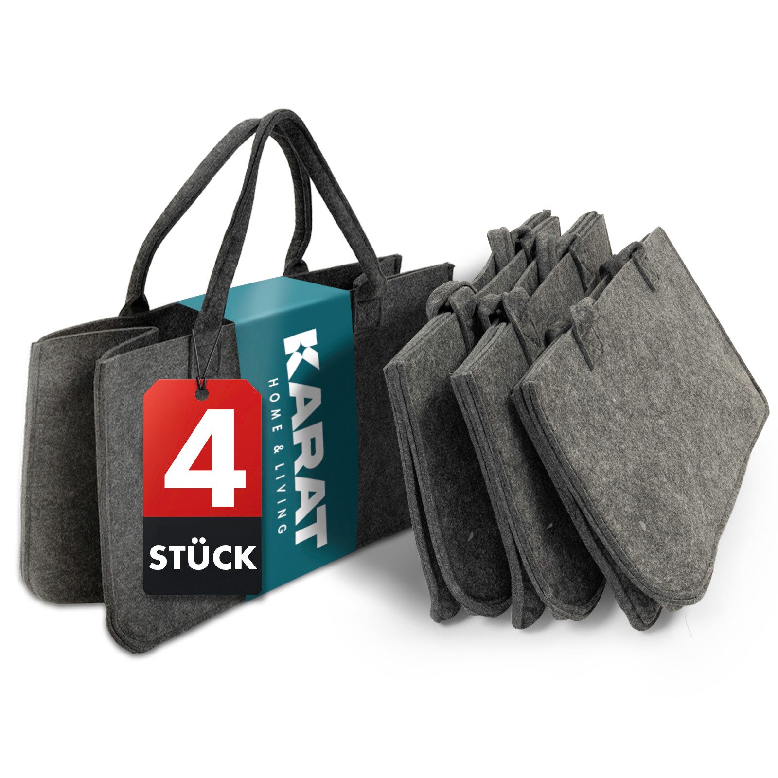 Karat Allzweckkorb Conny, Filztasche, Einkaufstasche, Kaminholztasche günstig online kaufen