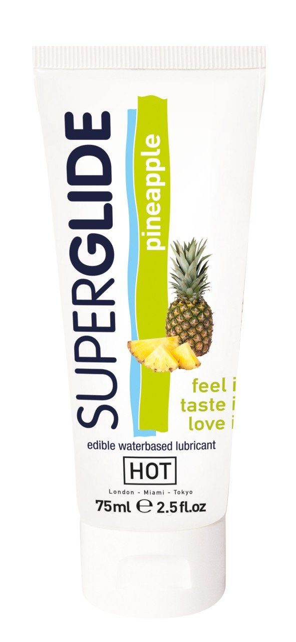 HOT HOT waterbased Superglide 75 75ml - Gleitgel pineapple ml